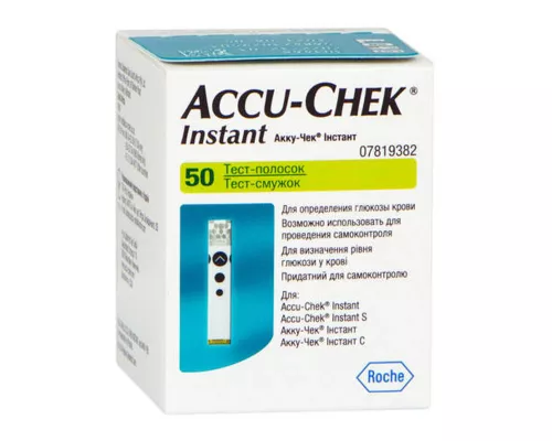 Accu-Chek Instant, тест-полоски для глюкометра, №50 | интернет-аптека Farmaco.ua