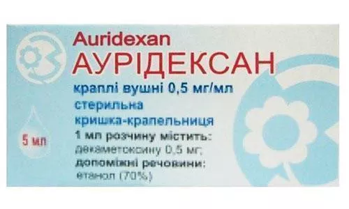 Аурідексан, краплі вушні, флакон 5 мл, 0.5 мг/мл | интернет-аптека Farmaco.ua