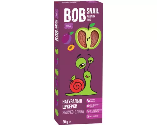 Bob Snail, конфеты натуральные, яблоко-слива, 30 г | интернет-аптека Farmaco.ua