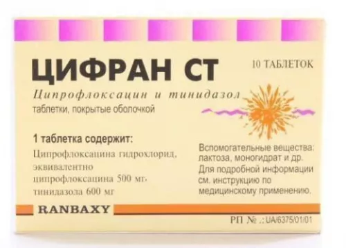 Цифран СТ, таблетки покрытые оболочкой, №10 | интернет-аптека Farmaco.ua