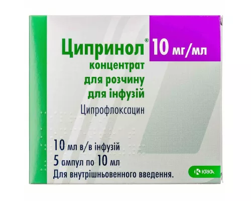 Ципринол®, розчин для інфузій, ампули 10 мл, 10 мг/мл, №5 | интернет-аптека Farmaco.ua