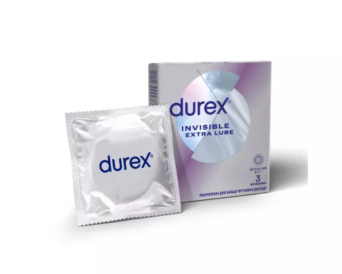 Durex Invisible Extra Lube, презервативи, №3 | интернет-аптека Farmaco.ua