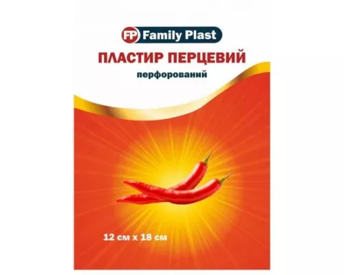 Family Plast, пластир, перцевий, 12 см х 18 см | интернет-аптека Farmaco.ua