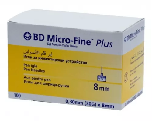 Micro-fine Plus, голка, для шприц-ручки, B-D 30G, 0.3 х 8 мм | интернет-аптека Farmaco.ua