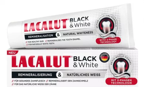 Lacalut Black & White, зубна паста, 75 мл | интернет-аптека Farmaco.ua