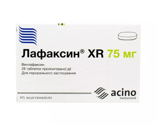 Лафаксин® XR, таблетки пролонгированного действия, 75 мг, №28 | интернет-аптека Farmaco.ua