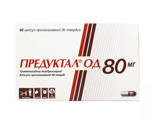 Предуктал® OD, капсулы пролонгированного действия, 80 мг, №90 (10х9) | интернет-аптека Farmaco.ua