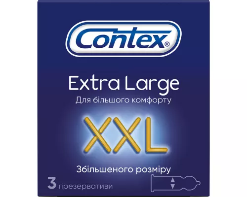 Презервативи Contex Extra Large, збільшеного розміру, №3 | интернет-аптека Farmaco.ua